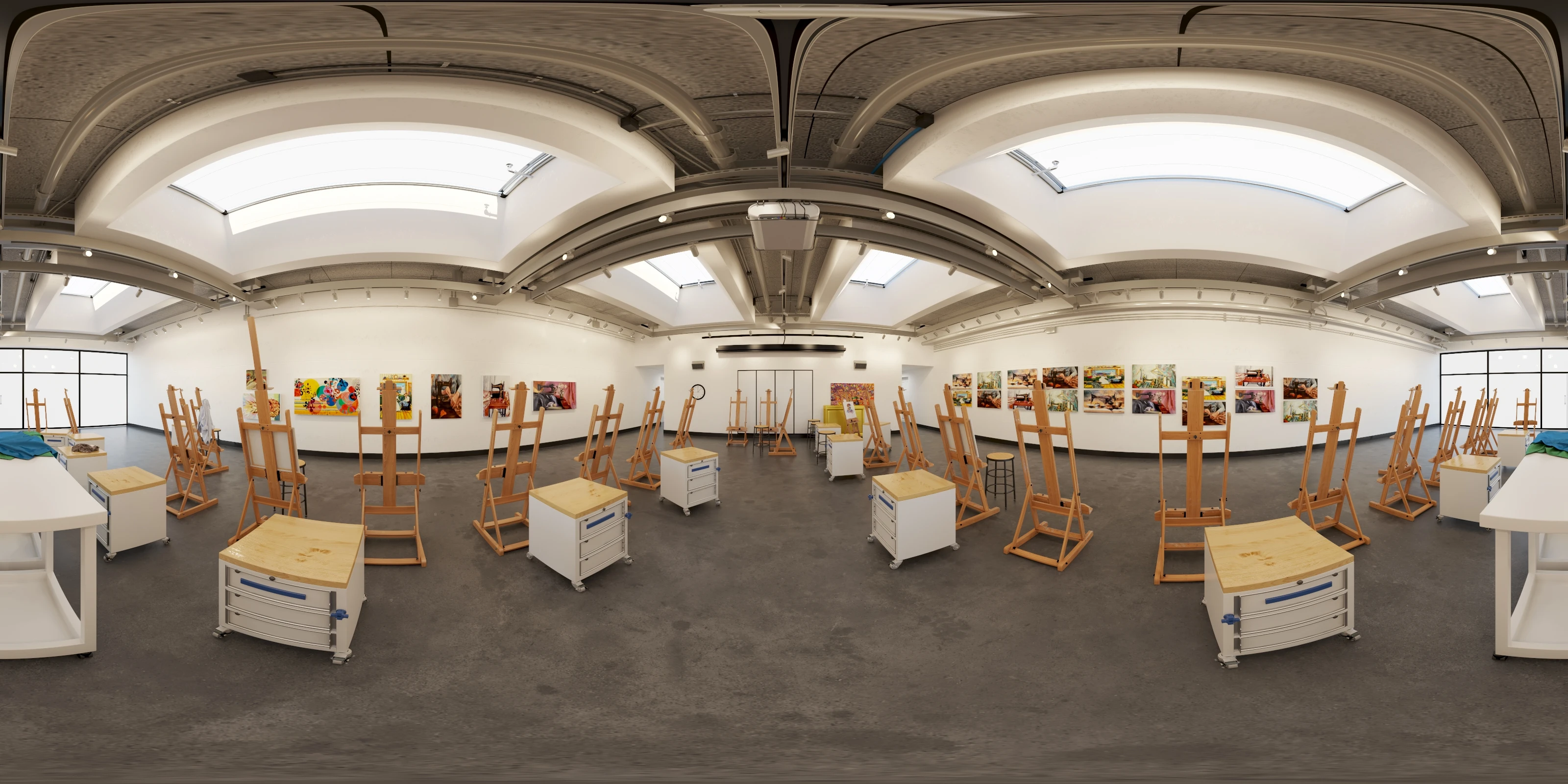 Studio Arts Space Interior Scene 3D Model_09